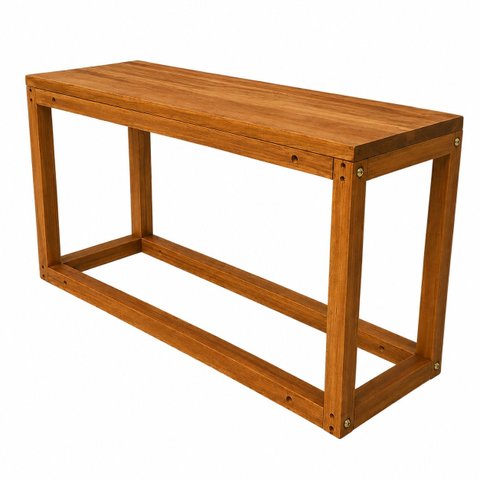 Banco Modular Neonx Eucalipto 90x30x45cm Tampa Fechada com Pintura:Osmocolor Castanho UV Deck