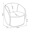 Ver imagem 4 de Poltrona Decorativa Sala de Estar Íbis Encosto Fixo Veludo Bordô G33 - Gran Belo