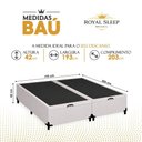 Ver imagem 5 de Cama Box com Baú King Bipartido Royal Sleep Sintético Branco