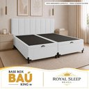 Ver imagem 6 de Cama Box com Baú King Bipartido Royal Sleep Sintético Branco