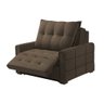 Poltrona Confortável Retrátil e Reclinável 85cm Dubai Veludo Marrom - 3