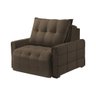 Poltrona Confortável Retrátil e Reclinável 85cm Dubai Veludo Marrom - 2