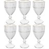 Kit 6 Taças Cristal 330ml Fio de Ouro Imperial Lyor Avulsa Servir Sucos Água Drinks Mesa Posta - 1