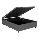 Ver imagem 4 de Cama Box Bau Casal Sintetico Premium Santo Box 47x138x188:cinza