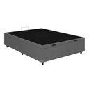 Ver imagem 3 de Cama Box Bau Casal Sintetico Premium Santo Box 47x138x188:cinza