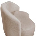 Ver imagem 6 de Namoradeira Decorativa Beatriz Orgânica Suede Bege