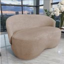 Ver imagem 1 de Namoradeira Decorativa Beatriz Orgânica Suede Bege