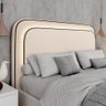 Cabeceira Estofada Cama Queen Lille com Led Bouclé Off White - M.a Bouclé Off White - 4