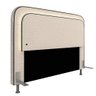 Cabeceira Estofada Cama Queen Lille com Led Bouclé Off White - M.a Bouclé Off White - 1