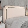 Cabeceira Estofada Cama Queen Lille com Led Bouclé Off White - M.a Bouclé Off White - 3