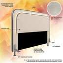 Ver imagem 7 de Cabeceira Estofada Cama Queen Lille com Led Bouclé Off White - M.a Bouclé Off White