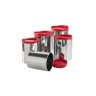 Conjunto De Potes Mantimentos 5pcs Vermelho Brinox - 2