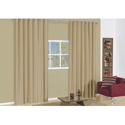 Cortina Quarto Percianas Bleckout Tecido Grosso Ilhós Cromado Corta Luz 2m Luxo - 2