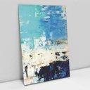 Ver imagem 1 de Quadro Decorativo em Canvas Abstrato Blue - Moldura Madeira - 60 x 40cm