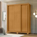 Ver imagem 1 de Guarda-Roupa Casal com 3 Portas de Correr e 2 Gavetas 156cm Multimóveis CR35676 Madeirado