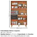 Ver imagem 4 de Kit Cozinha Prisma 6 Portas 2 Gavetas MDP 120cm Cinamomo Preto