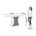 Ver imagem 4 de Sala de Jantar Completa Luiza C/ Tampo de Vidro 160x90cm e 6 Cadeiras Isa Nature/off White - Suede