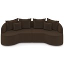 Ver imagem 3 de Sofá 4 Lugares Orgânico Sala de Estar Living 270cm Ekos K01 Veludo Marrom - Lyam Decor