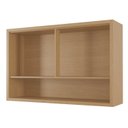Ver imagem 7 de Armário Aéreo 2 Portas com Nicho 120cm 100% MDF Condessa Marrom/Carvalho