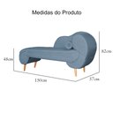 Ver imagem 5 de Namoradeira Divã Melissa Lado Esquerdo Linho Cores - DS Estofados Azul