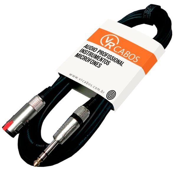 Cabo Emborrachado 10 Metros P10 Macho Estéreo / P10 Fêmea Estéreo com Extensor Fone e Trava - Vr Cab - 1