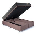 Ver imagem 5 de Base Box Baú King 193x203 Suede com Colchão Adapto Molas Ensacadas