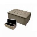 Ver imagem 3 de Kit Cabeceira + Calçadeira Baú Mirage Solteiro 120cm Suede - Ecotec Decor:Bege