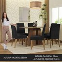 Ver imagem 7 de Conjunto Sala de Jantar Mesa Tampo de Madeira 6 Cadeiras Cheryl Madesa Rustic/oxford