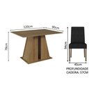 Ver mais imagens de Conjunto Sala de Jantar Mesa Tampo de Madeira 6 Cadeiras Cheryl Madesa Rustic/oxford