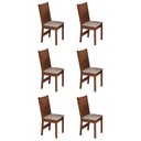 Ver imagem 1 de Kit 6 Cadeiras Paraty Mdf e Assento em Tecido Bagum