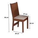 Ver imagem 4 de Kit 6 Cadeiras Paraty Mdf e Assento em Tecido Bagum