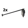 Kit 2x Suporte Braço Aço 60cm Inclinado Para Refletor Led - 1