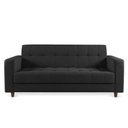 Ver imagem 3 de Sofá 03 Lugares Arezzo Suede Pés Chanfrado Tabaco - D’Rossi Preto