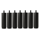 Ver imagem 1 de Mbox Pé de Cama Box 7 Unidades Pretas de 12 Cm Madeira