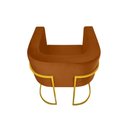 Ver imagem 4 de Kit 8 Cadeiras de Jantar Premium Base de Ferro Dourada Veludo Terracota