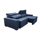 Ver imagem 7 de Sofá Retrátil e Reclinável 2,55m Cama inBox Big Star com SoftGel D40 Velupluma Azul