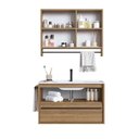 Ver imagem 4 de Conjunto Banheiro Gabinete com Pia e Espelheira Toalheiro 80cm Multimóveis Crpro-CON038 Mel