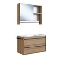 Ver imagem 2 de Conjunto Banheiro Gabinete com Pia e Espelheira Toalheiro 80cm Multimóveis Crpro-CON038 Mel