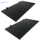 Ver imagem 2 de Kit 2 Prateleira Preta 50X30 + Suporte Flutuante Mdf Organizadora Decoração Cozinha Banheiro Sala