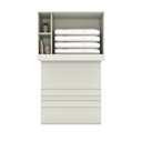 Ver imagem 5 de Guarda-roupa Modulado 224cm Solteiro Cabideiro Seletto Henn - Areia/jequitibá