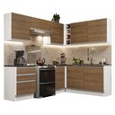 Ver imagem 3 de Armário de Cozinha Completa de Canto 100% MDF 409cm Branco/Rustic Acordes Madesa 01