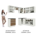 Ver imagem 6 de Armário de Cozinha Completa de Canto 100% MDF 409cm Branco/Rustic Acordes Madesa 01