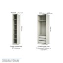 Ver imagem 3 de Guarda Roupa Closet Modulado sem Porta 2 Peças, 3 Gavetas, 1 Cabideiro Prime Luciane Móveis