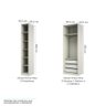 Guarda Roupa Closet Modulado sem Porta 2 Peças, 3 Gavetas, 1 Cabideiro Prime Luciane Móveis - 3