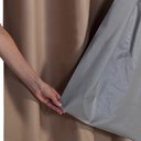 Ver imagem 3 de Cortina Blackout Voil 2,00m X 1,40m Pvc Blecaute Voal Sala Quarto Janela Bloqueia Claridade Avelã