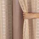 Ver imagem 2 de Cortina Blackout Voil 2,00m X 1,40m Pvc Blecaute Voal Sala Quarto Janela Bloqueia Claridade Avelã