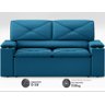 Sofá com Porta Copos Retrátil e Reclinável Pop 1,54m Velosuede Royal - Netsofas - 4
