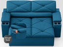 Ver imagem 5 de Sofá com Porta Copos Retrátil e Reclinável Pop 1,54m Velosuede Royal - Netsofas