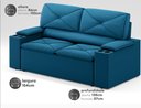 Ver imagem 2 de Sofá com Porta Copos Retrátil e Reclinável Pop 1,54m Velosuede Royal - Netsofas