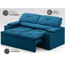 Ver imagem 3 de Sofá com Porta Copos Retrátil e Reclinável Pop 1,54m Velosuede Royal - Netsofas